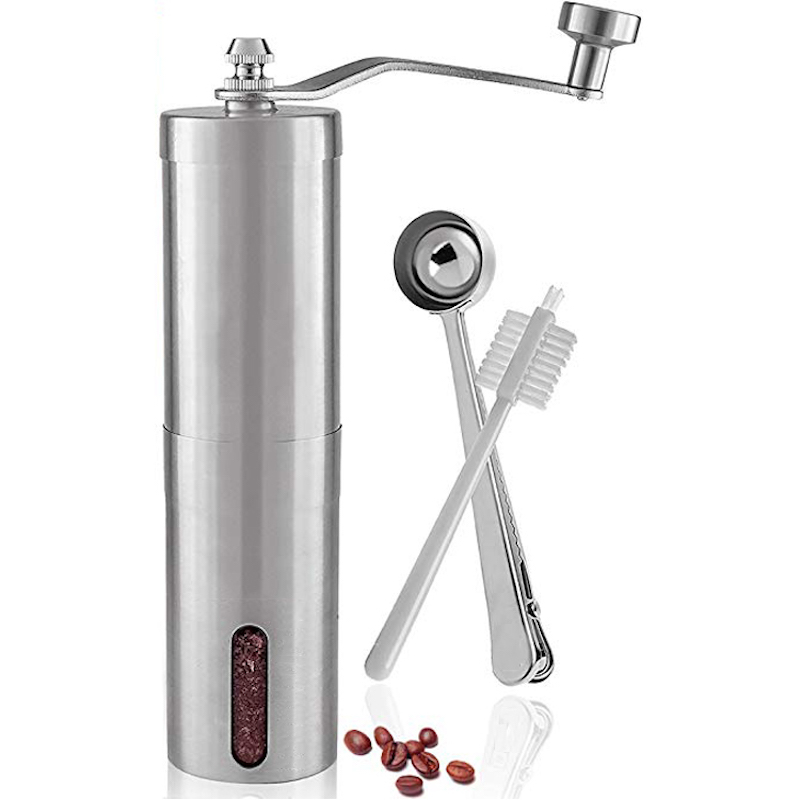 Mặt khoan đựng xúc xích tay dung nham, dây dẫn kim loại, Grinder dây leo leo tay, Grinder trộn cà phê, với chổi đo màu